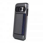 Wholesale Samsung Galaxy S7 Edge Card Slots Hybrid Case (Black)